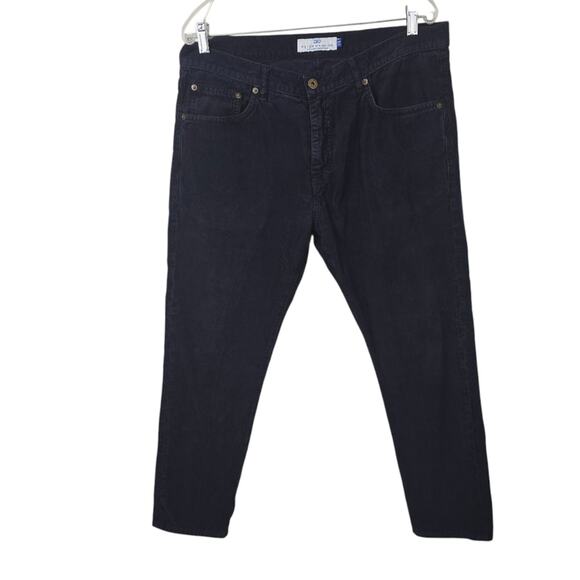 Peter Manning NYC Corduroy Chino Pants Navy Tapered USA Made Preppy 36x28 - Picture 4 of 12